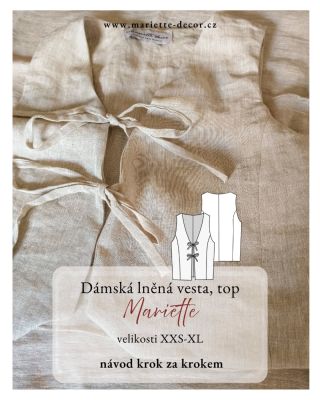 💛 Naše první PDF střihová láska - lněná vesta s mašličkami. Když jsme s dcerami vymýšlely, který střih pro vás připravíme...